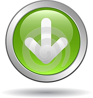 Download button web icon green