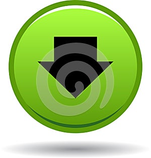 Download button web icon green
