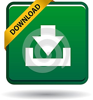 Download button web icon green