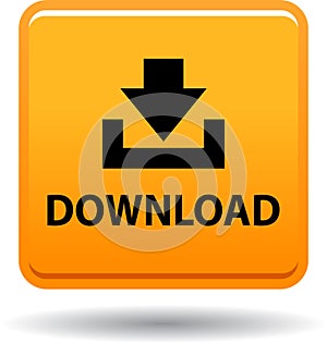 Download button web icon orange
