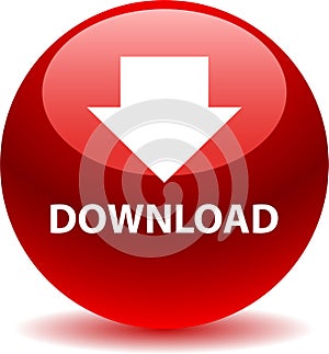 Download button web icon red