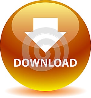 Download button web icon yellow