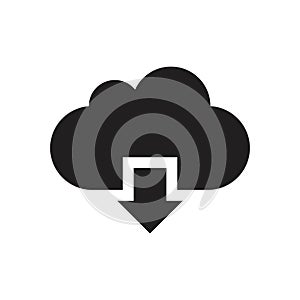Download Cloud icon template black color editable. Download Cloud icon symbol Flat vector illustration for graphic and web design