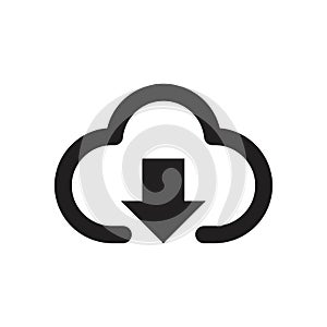 Download Cloud icon template black color editable. Download Cloud icon symbol Flat vector illustration for graphic and web design