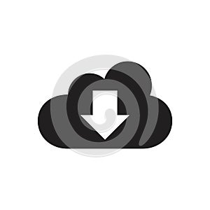 Download Cloud icon template black color editable. Download Cloud icon symbol Flat vector illustration for graphic and web design