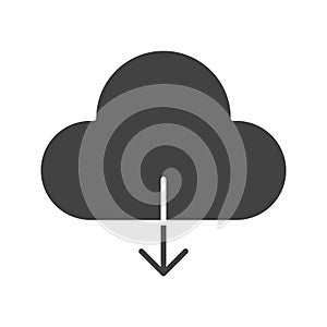 Download from Cloud icon vector image.