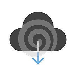 Download from Cloud icon vector image.