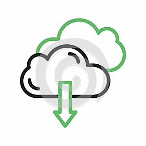 Download from Cloud icon vector image.