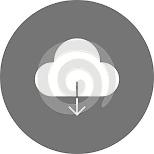 Download from Cloud icon vector image.