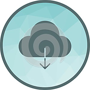Download from Cloud icon vector image.