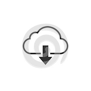 Download from cloud vector icon for web site