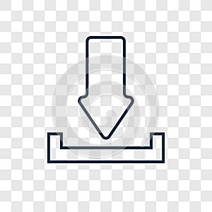 Download concept vector linear icon isolated on transparent back