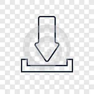 Download concept vector linear icon isolated on transparent back