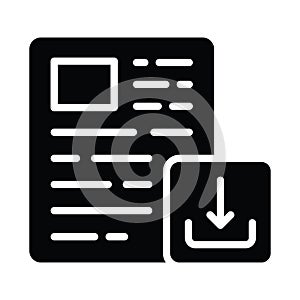 Download Content vector solid Icon Design illustration. Cloud computing Symbol on White background EPS 10 File