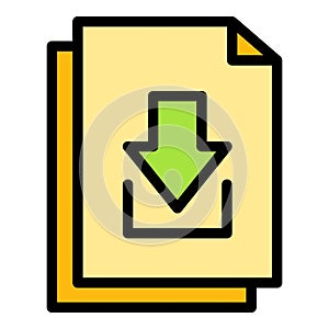 Download course icon vector flat