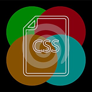 Download CSS document icon - vector file format
