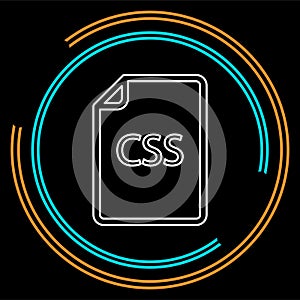 Download CSS document icon - vector file format