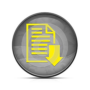 Download document icon on classy splash black round button illustration