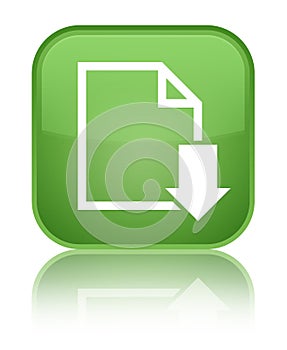 Download document icon special soft green square button