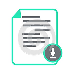Download document icon vector