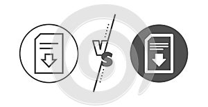 Download Document line icon. File sign. Vector