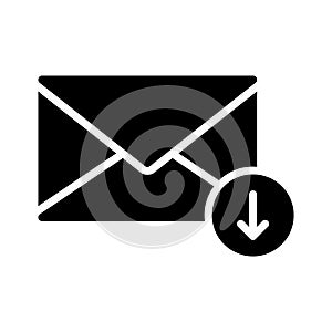 Download email glyph flat vector icon