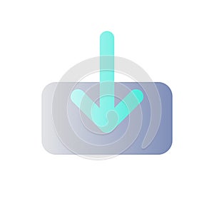 Download file flat gradient color ui icon