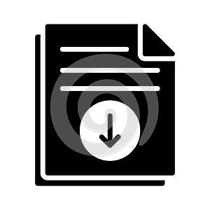 Download files glyph flat vector icon