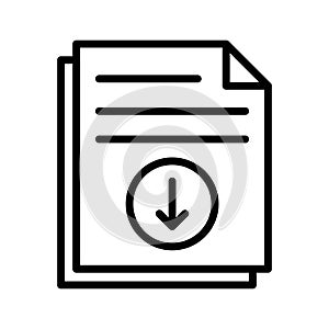 Download files thin line vector icon