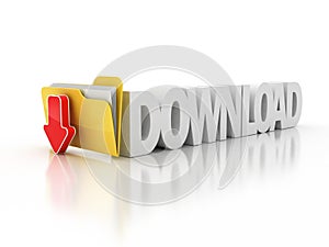 Download folder 3d icon