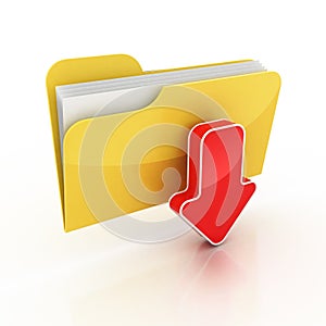 Download folder 3d icon