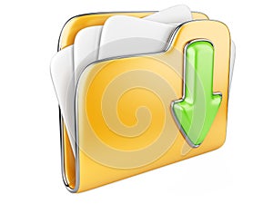 Download folder 3d icon.