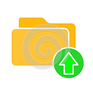 Download folder line icon. Files, workspace organization, local network, accounting. Vector color icon on white background for