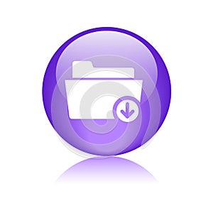 Download folder sign icon