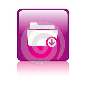 Download folder sign icon