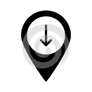 Download gps glyph flat vector icon
