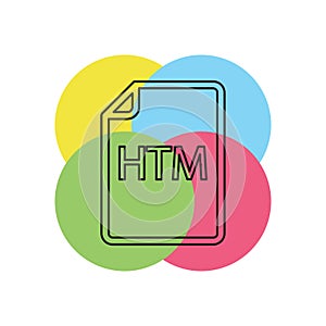 download HTM document icon - vector file format