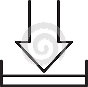 download icon black and white vector graphics