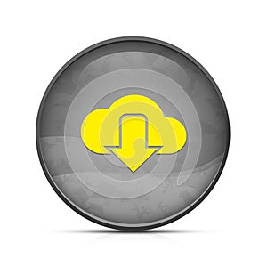 Download icon on classy splash black round button illustration