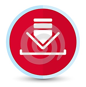 Download icon flat prime red round button