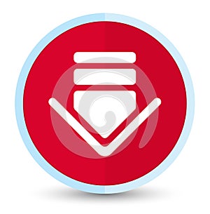 Download icon flat prime red round button