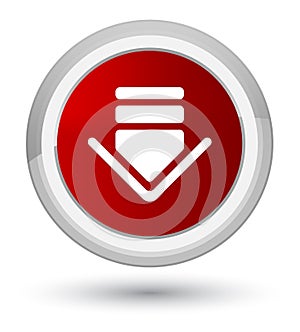 Download icon prime red round button