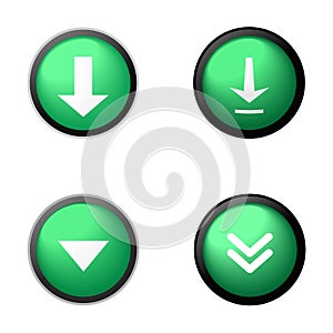 Download icon symbol set. Illustration vector