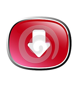 Download icon vector red