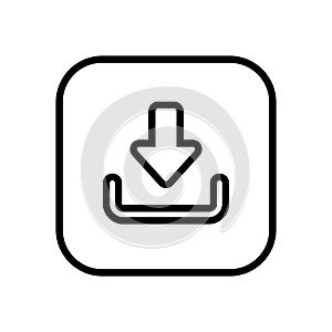 Download icon vector set. Upload button illustration collection. Load symbol or logo.