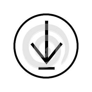 Download icon vector for web, computer, and mobile app.