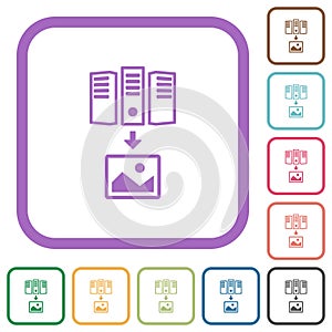 Download image from server outline simple icons