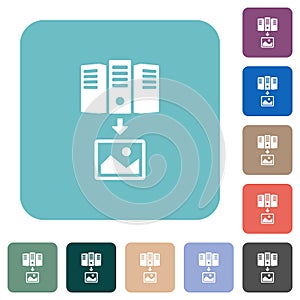 Download image from server solid rounded square flat icons