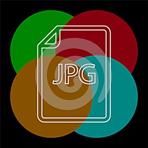 Download JPG document icon - vector file format