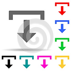 download multi color style icon. Simple thin line, outline vector of web icons for ui and ux, website or mobile application